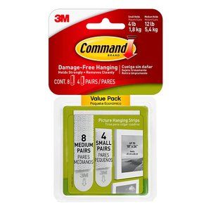 Command Small and Medium Picture Hanging Strips